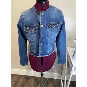 Guess Blue Jean Jacket with Gold Accents